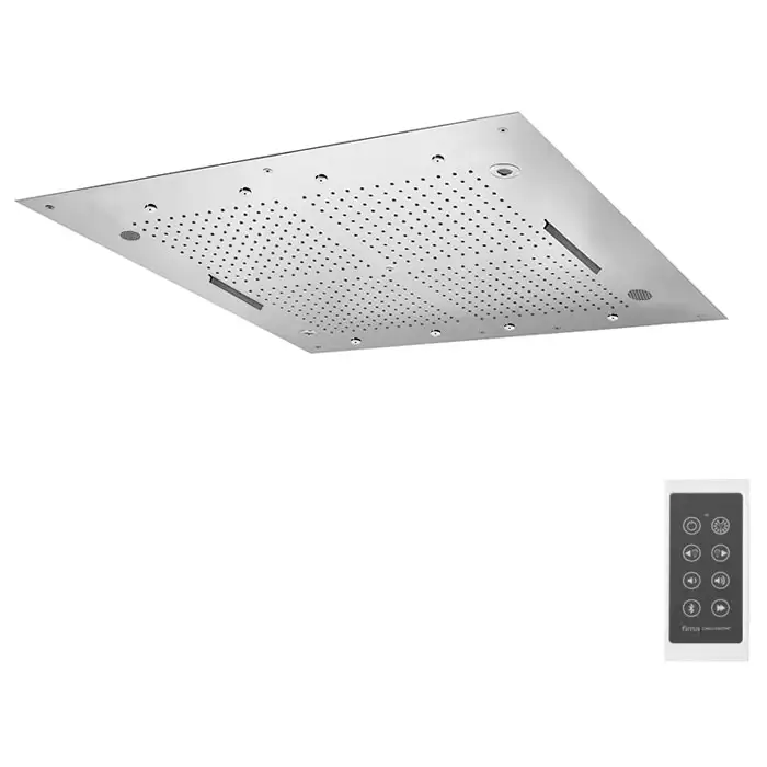 Harmonia Ceiling mounted stainless steel showerhead with LED for chromotherapy