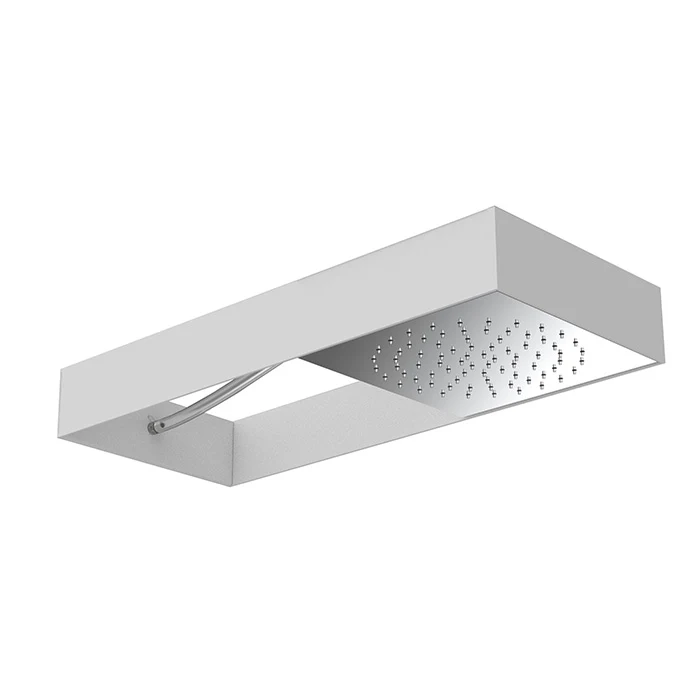 Wall mounted Moove showerhead with white frame