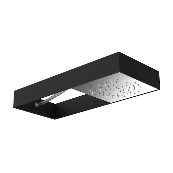 Wall mounted Moove showerhead with black frame