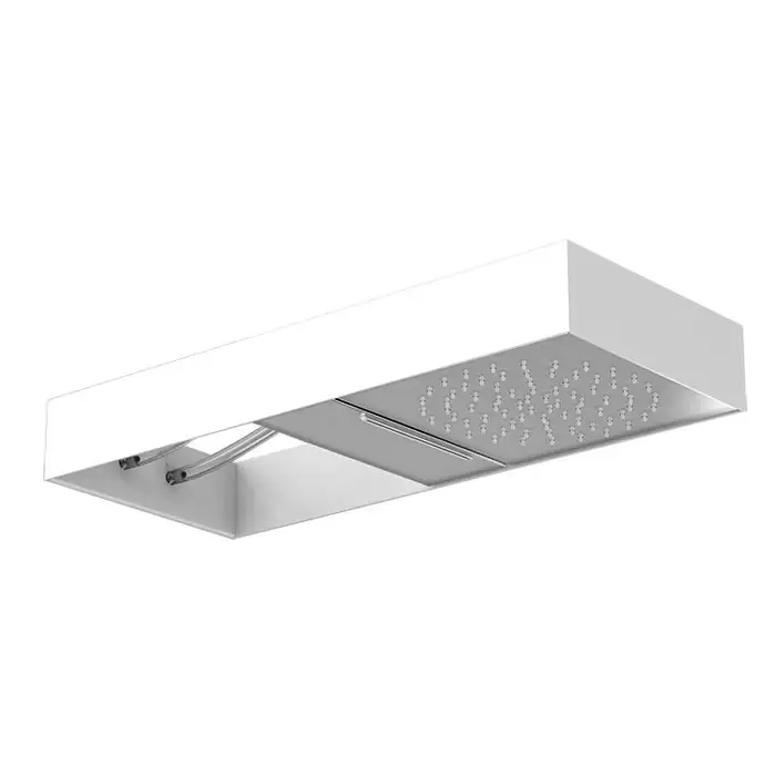 Wall mounted Moove showerhead with white frame
