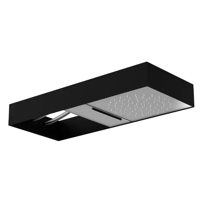 Wall mounted Moove showerhead with black frame