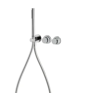 Single lever bath and shower mixer for concealed installation 2 outlets with shower set