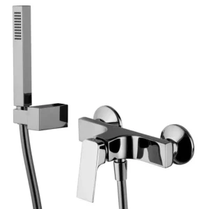 Exposed shower mixer with shower set