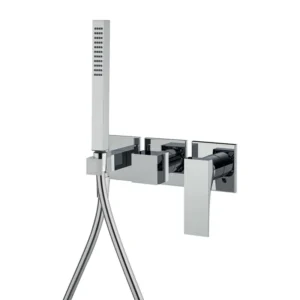 Single lever bath and shower mixer for concealed installation 2 outlets with shower set