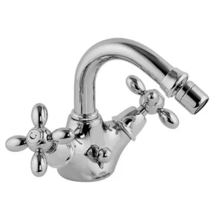 Bidet mixer with swivel spout