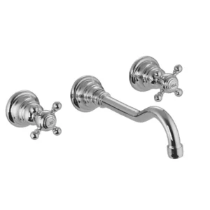 Wall mounted three-holes basin mixer