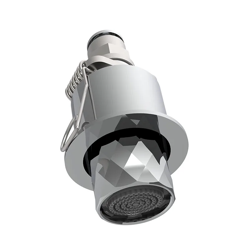 Concealed micro shower head with spring fastening system, Texture X