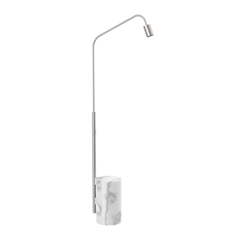 Freestanding shower column MARMOREA with white marble Carrara base