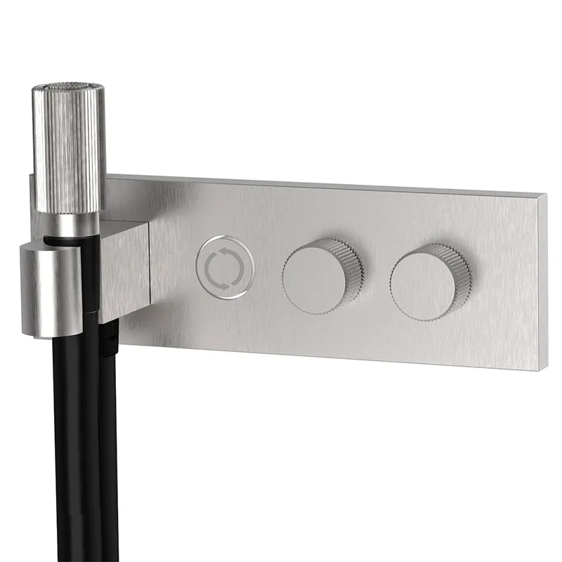 Outdoor stainless steel shower mixer for concealed instalaltion with two outlets diverter with shower set