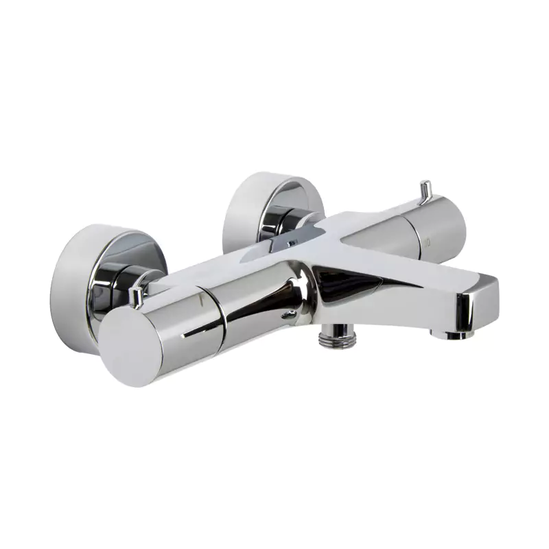 Exposed thermostatic bath mixer without shower set