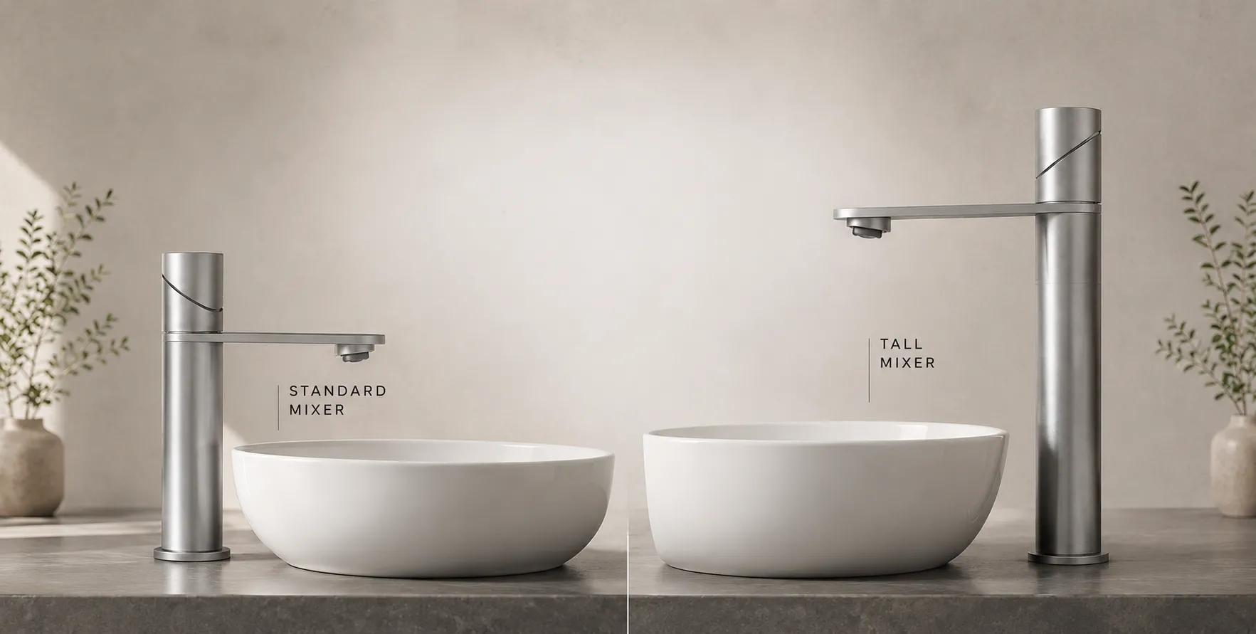 Tall Basin Mixers vs Standard Mixers - FIMA